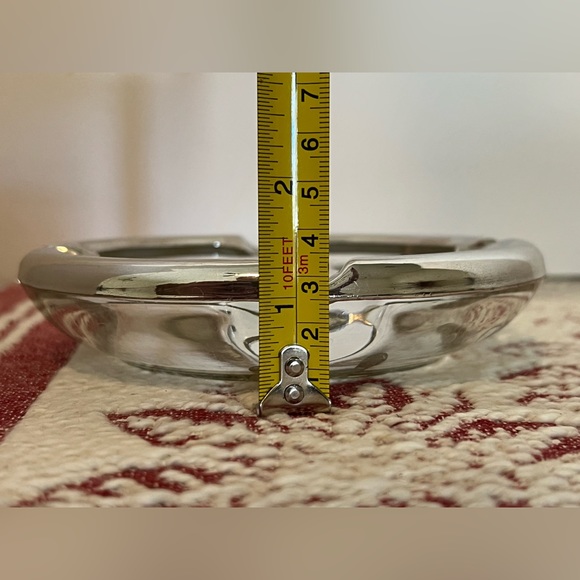 Art Deco Glass Ashtray with Sterling Overlay of a Golfer Swinging a Club - Picture 7 of 7